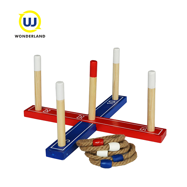 Classical Ring Toss Game Pine Wood