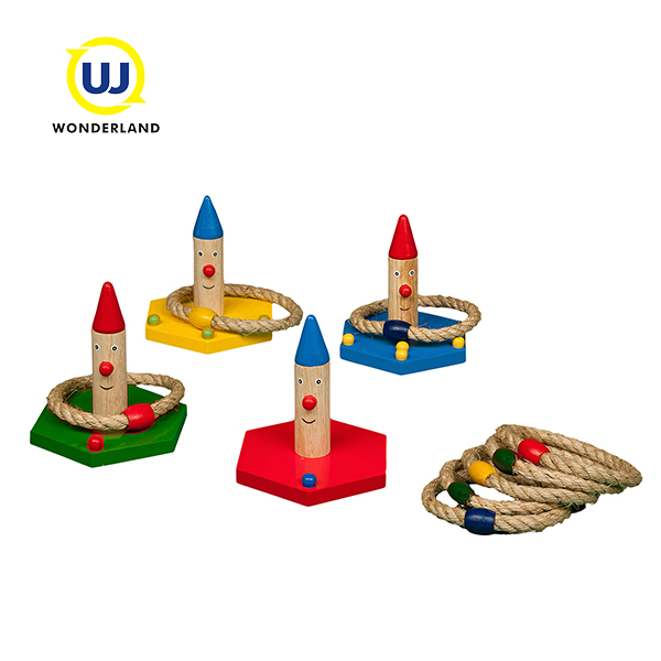 Kids Wooden Funny Ring Toss Quoits