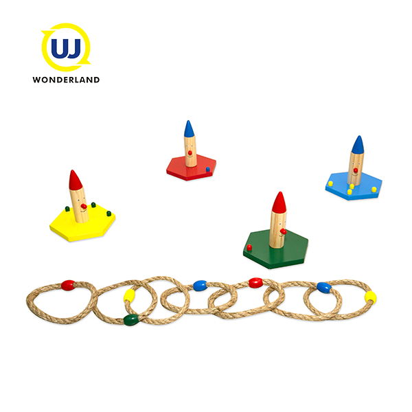 Kids Wooden Funny Ring Toss Quoits