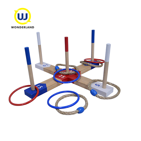 Classical Ring Toss Game Pine Wood