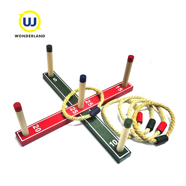 Classical Ring Toss Game Pine Wood