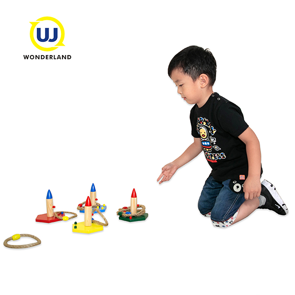 Kids Wooden Funny Ring Toss Quoits