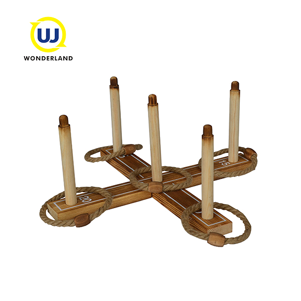 Classical Ring Toss Game Pine Wood