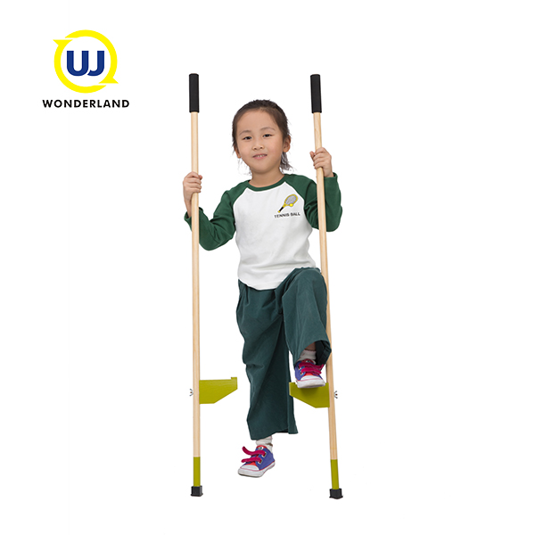 Children Wooden Stilts Toy Pine Wood