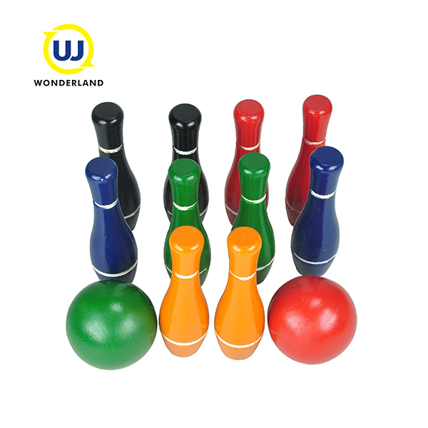 Wooden Bowling Pin Outdoor Games