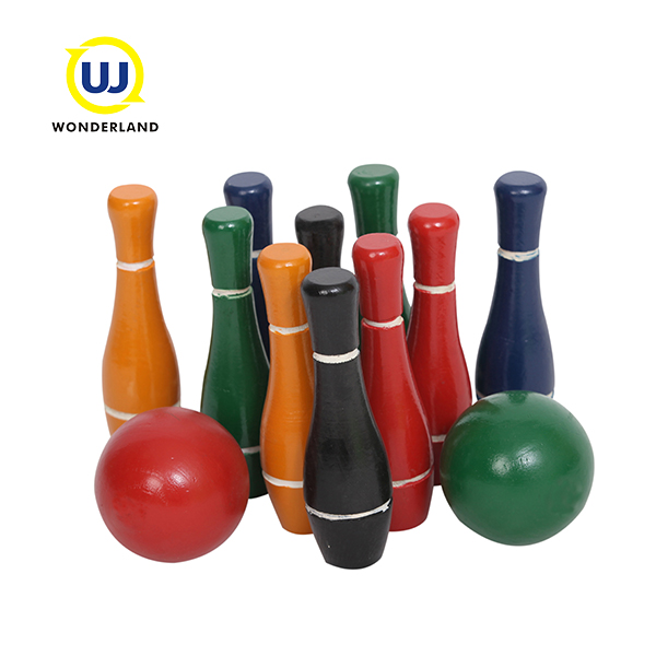 Wooden Bowling Pin Outdoor Games