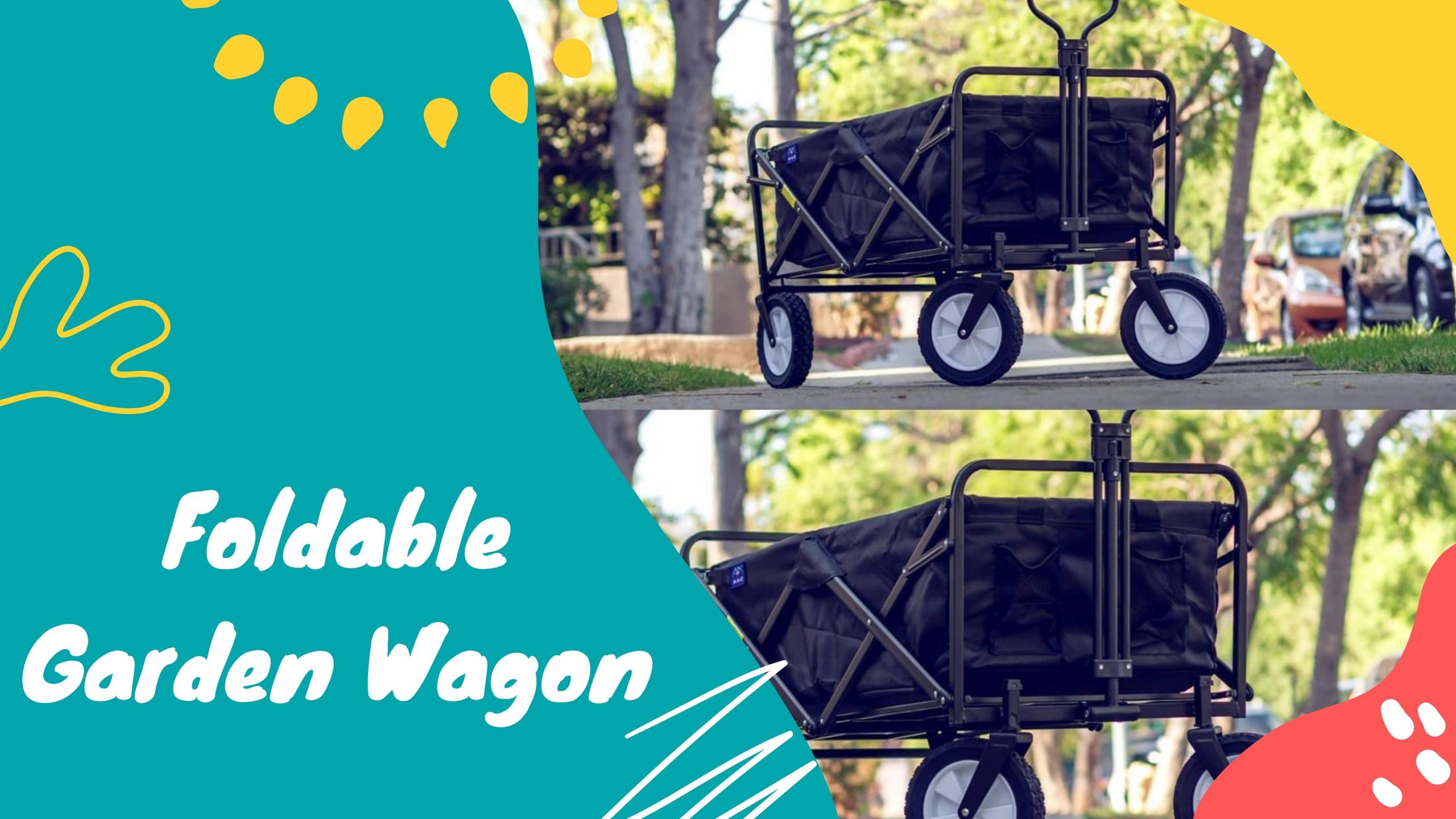 Heavy Duty Foldable Garden Wagon Cart