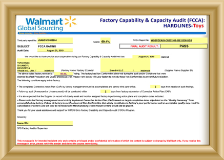 Walmart FCCA