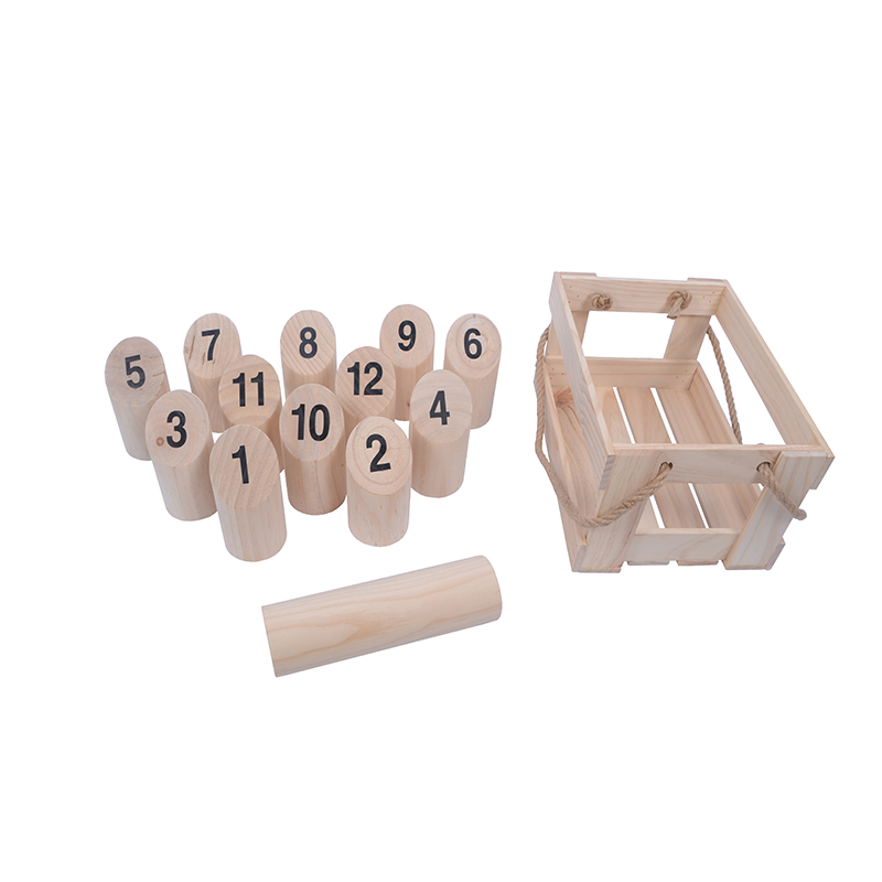 kubb game FSC pine outdoor garden beach game for kids