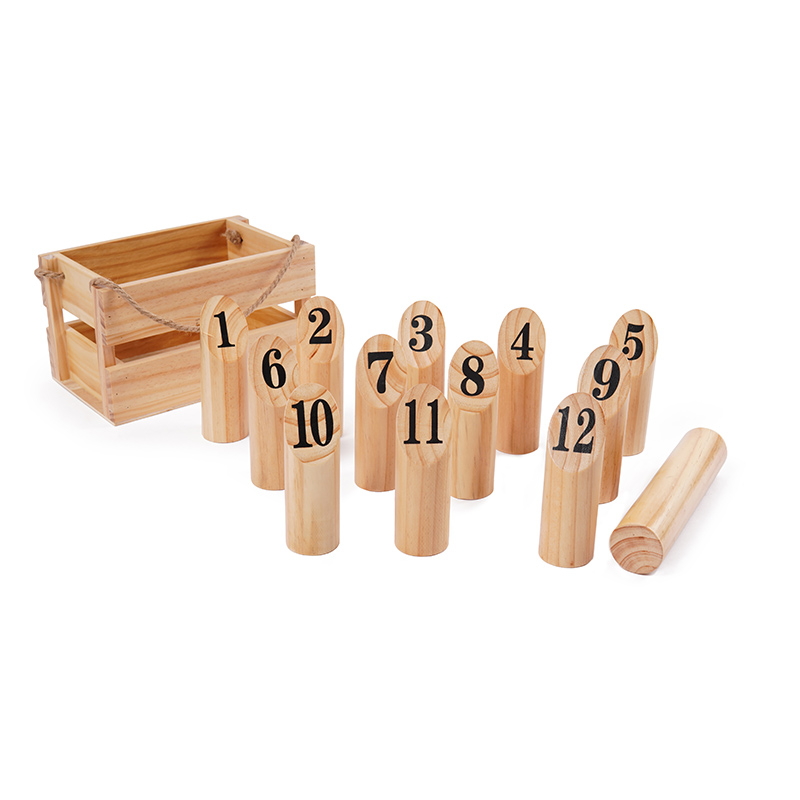 kubb game FSC pine outdoor garden beach game for kids