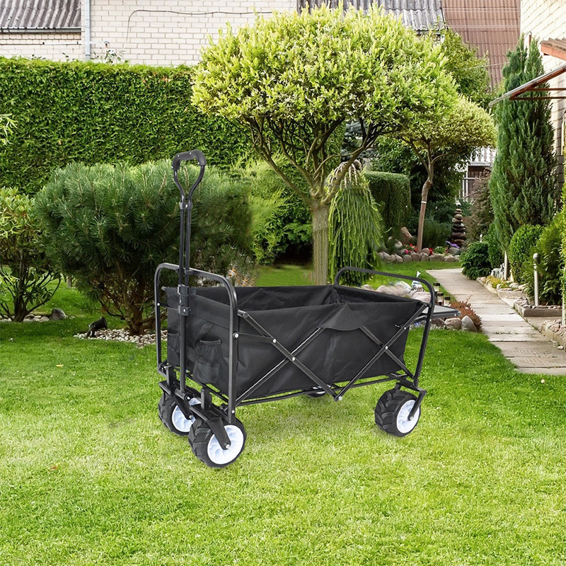 Garden Wagon  Telescopic Handle Portable Garden Trolley Cart