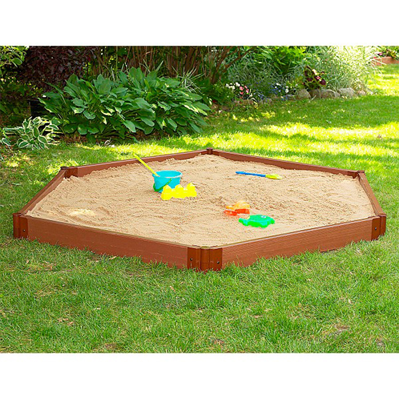 Wooden Sandbox Natural  EN71 Octagon 4 Seat Outdoor Back Yard