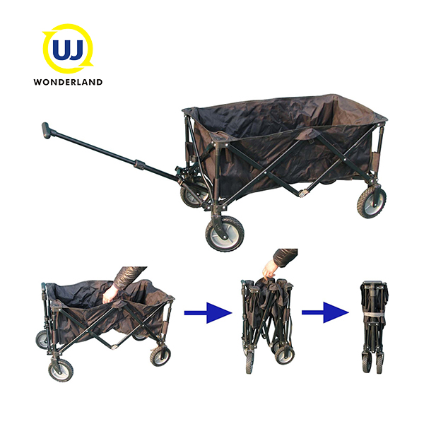 Garden Wagon  Telescopic Handle Portable Garden Trolley Cart
